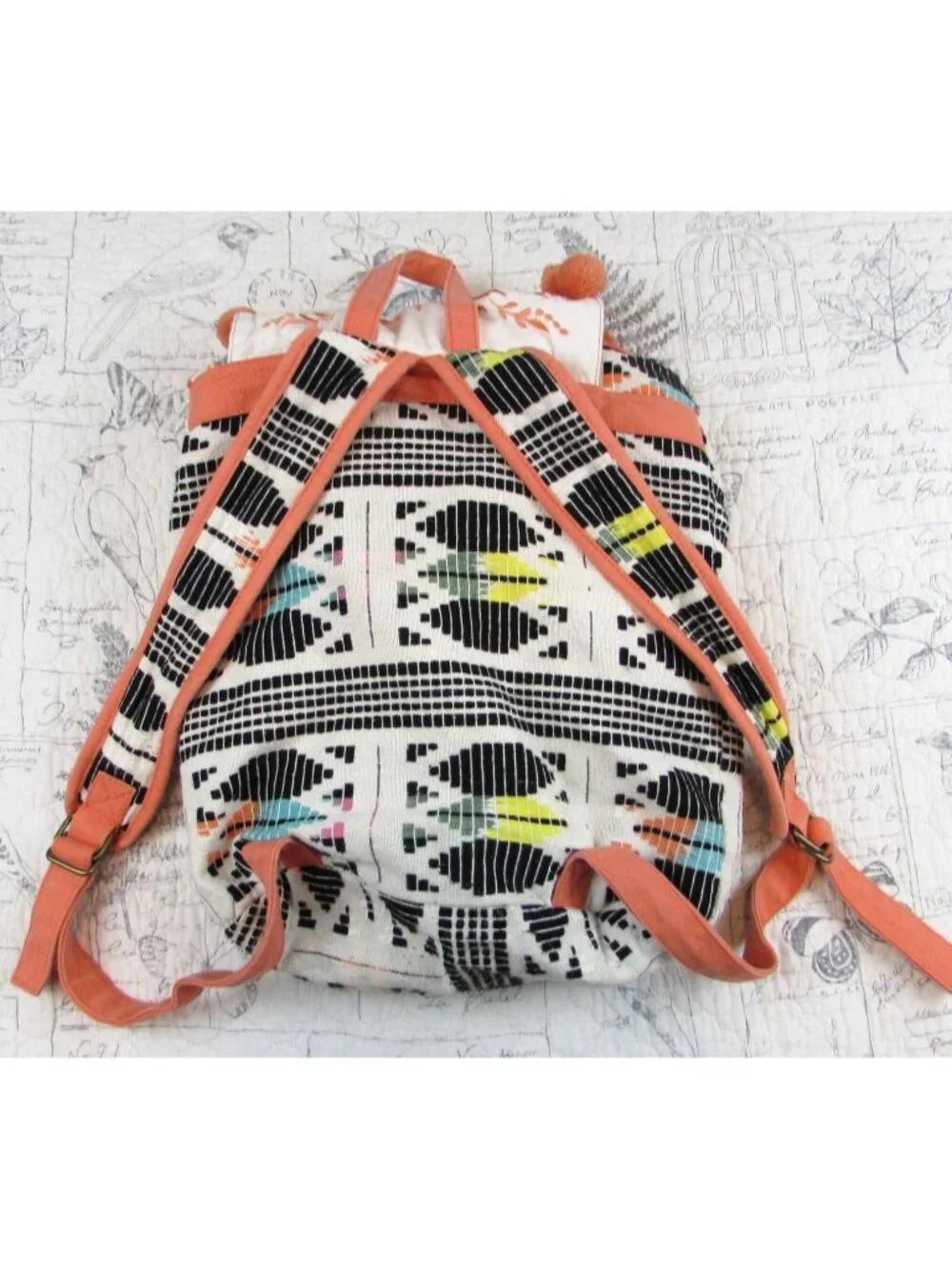 EUC $119 America And Beyond Backpack Boho Festival Embroidered Colorful fun!